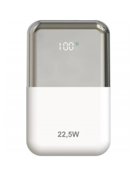 POWERBANL 10000MAH LEPOW22W10WS BLANCO PLATA LEOTEC