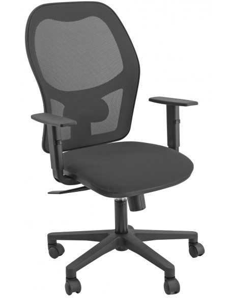 UNISIT Silla Administrativa Sincro HUBBLE Reposabrazos ajustables negra