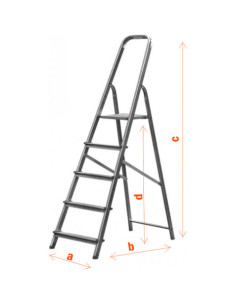 ESCALERA ALUMINIO 6 PELDAÑOS MADER 2