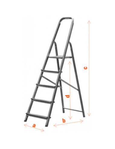 ESCALERA ALUMINIO 6 PELDAÑOS MADER