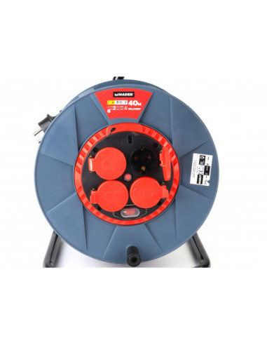 ENROLLACABLE PLASTICO CON TAPAS 40 METROS 3GX2.5MM MADER