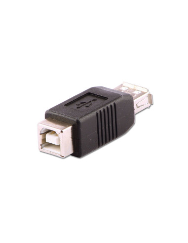 Lindy 71228 cambiador de género para cable USB A USB B Negro