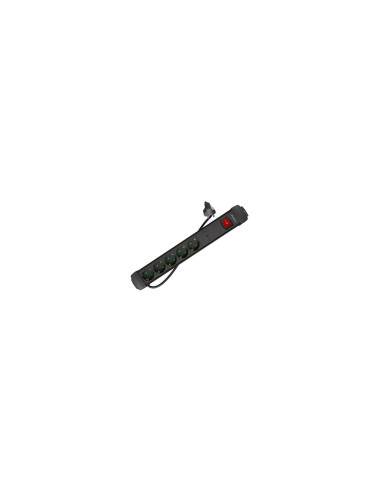 Lanberg SP1-05F-0150-BK base múltiple 1,5 m 5 salidas AC Interior Negro