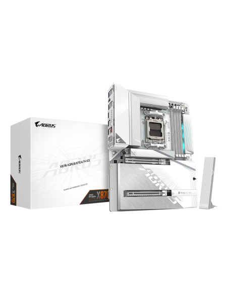 GIGABYTE X870 AORUS STEALTH ICE Placa Base – Compatible con