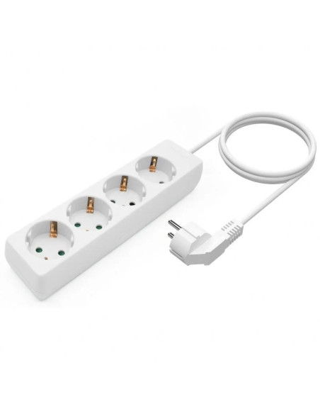 REGLETA AISENS 4 SCHUKOS PROTECCION 1,4M WHITE