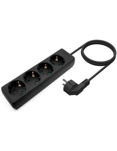 REGLETA AISENS 4 SCHUKOS PROTECCION 1,4M BLACK