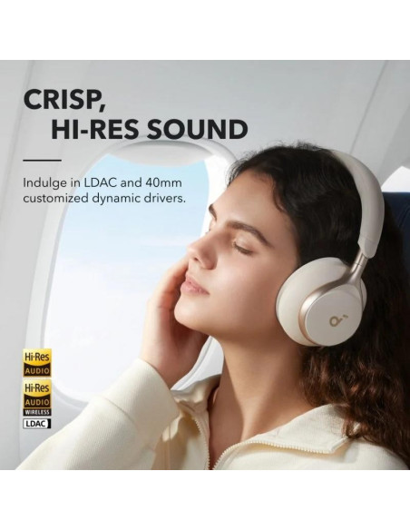 AURICULARES ANKER SOUNDCORE SPACE ONE WIRELESS BLUETOOTH USB-C WHITE