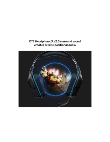 AURICULARES + MICROFONO LOGITECH GAMING G432 USB DTS 7.1 BLACK/BLUE