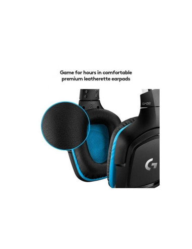 AURICULARES + MICROFONO LOGITECH GAMING G432 USB DTS 7.1 BLACK/BLUE