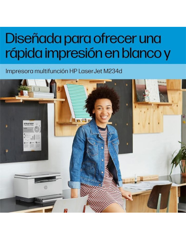 IMPRESORA MFP HP LASER MONOCROMO LASERJET M234D DUPLEX WHITE
