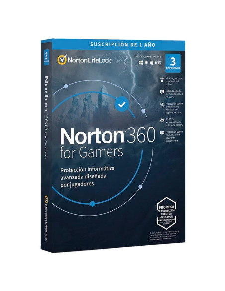 NORTON 360 FOR GAMERS 50GB ES 1 USER 3 DEVICE 1 AÑO L. ELECTRONICA