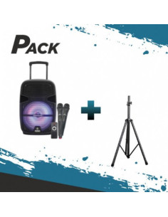 PACK ALTAVOZ A350 AMPLIFICADO 12\" 350W + TRIPODE COOLSOUND