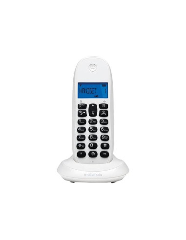 TELEFONO MOTOROLA C1001 CALL BLOCKING DECT WIRELESS WHITE