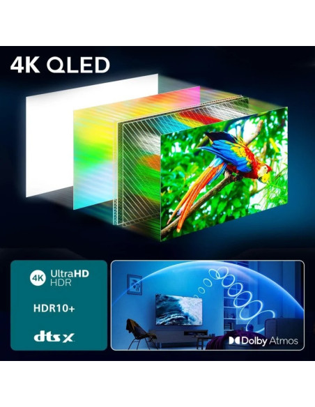 TELEVISOR PHILIPS 50 QLED 4K UHD USB SMART TV ANDROID WIFI