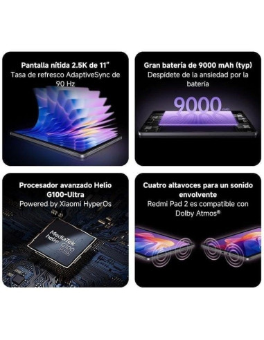 TABLET XIAOMI REDMI PAD 2 11 4GB/256GB/WIFI ANDROID GRAPHITE