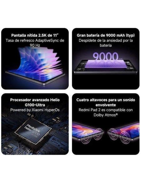 TABLET XIAOMI REDMI PAD 2 11 4GB/256GB/WIFI ANDROID GRAPHITE