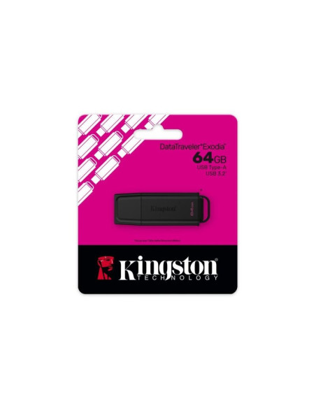 PEN DRIVE 64GB KINGSTON DATATRAVELER EXODIA USB 3.2 BLACK