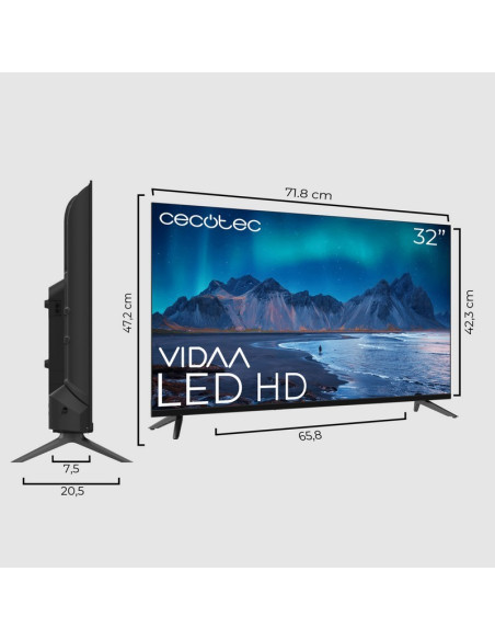 TELEVISOR CECOTEC 32 LED FHD USB SMART TV WIFI VIDAA