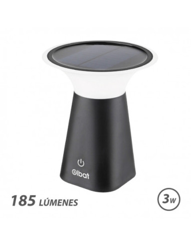 LAMPARA SOLAR RECARGABLE 3W 185LM ELBAT