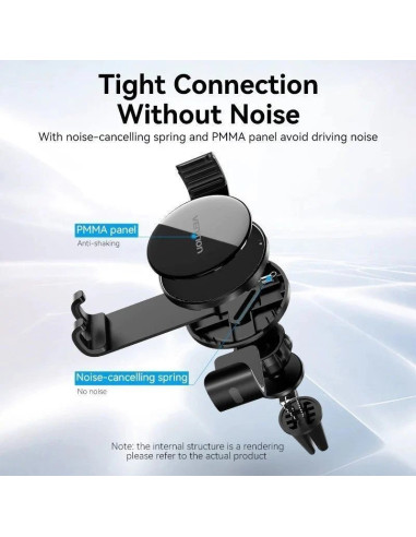 SOPORTE VENTION COCHE PARA SMARTPHONE 4.7-7.2 CLIP BLACK