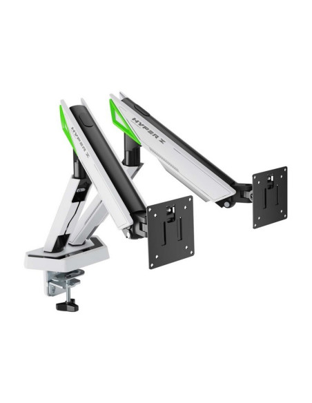 SOPORTE DE MESA GAMING PARA 2 TV/MONITOR AISENS 17 - 38 2 BRAZOS GIRATORIO/INCLINABLE HASTA 16KG WHITE