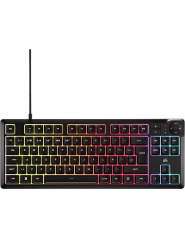 TECLADO GAMING CORSAIR K55 TKL USB ICUE RGB BLACK