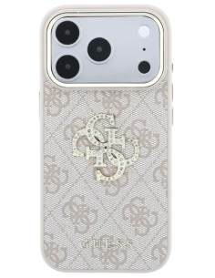 GUESS CARCASA 4G STRASS DIAMOND LOGO IPHONE 18 PRO MAX/17 PRO MAX ROSA 2