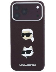 KARL LAGERFELD CARCASA GRAINED IPHONE 18 PRO MAX/17 PRO MAX BURDEOS