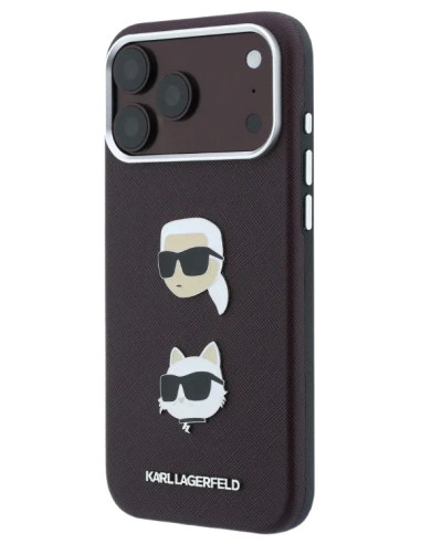 KARL LAGERFELD CARCASA GRAINED IPHONE 18 PRO MAX/17 PRO MAX BURDEOS