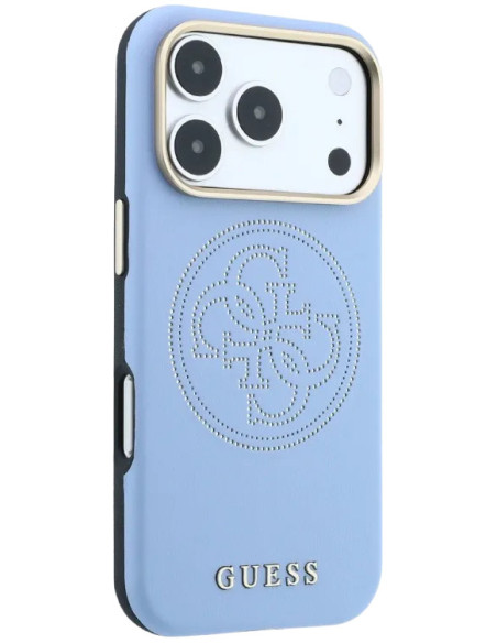 GUESS CARCASA MAGSAFE PERFORATED IPHONE 18 PRO MAX/17 PRO MAX AZUL GLACIAL