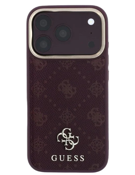 GUESS CARCASA MAGSAFE PEONY SMALL LOGO IPHONE 18 PRO MAX/17 PRO MAX BURDEOS