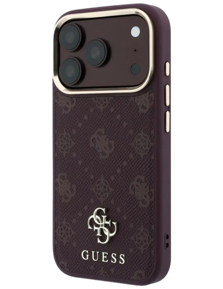 GUESS CARCASA MAGSAFE PEONY SMALL LOGO IPHONE 18 PRO MAX/17 PRO MAX BURDEOS