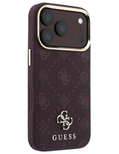 GUESS CARCASA MAGSAFE PEONY SMALL LOGO IPHONE 18 PRO MAX/17 PRO MAX BURDEOS