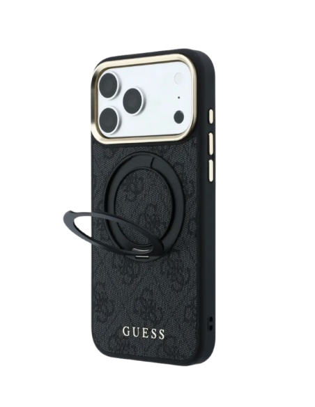 GUESS CARCASA MAGSAFE SOPORTE 360 IPHONE 18 PRO MAX/17 PRO MAX GRIS
