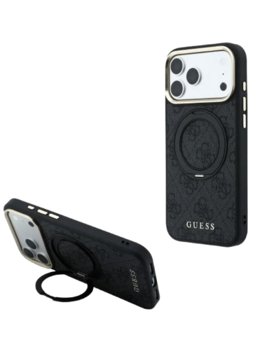GUESS CARCASA MAGSAFE SOPORTE 360 IPHONE 18 PRO/17 PRO MARRON