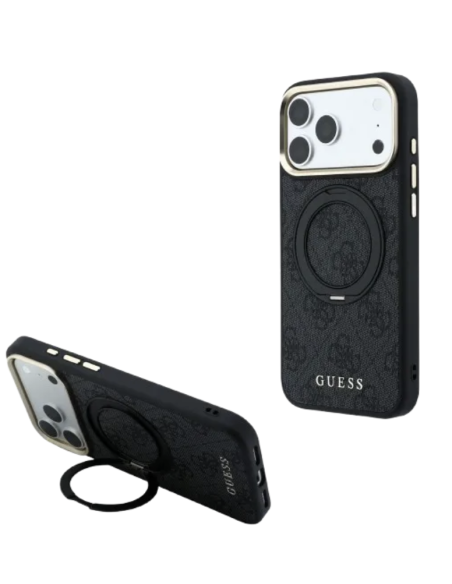 GUESS CARCASA MAGSAFE SOPORTE 360 IPHONE 18 PRO/17 PRO MARRON