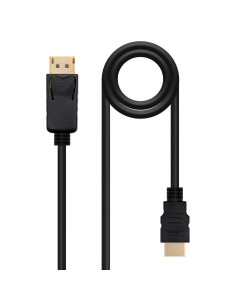 Nanocable Cable Conversor DISPLAYPORT a HDMI, DP/M - HDMI/M, Negro, 1