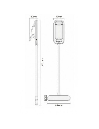 MINI FLEXO PINZA DE LECTURA LED RECARGABLE F.BRIGHT