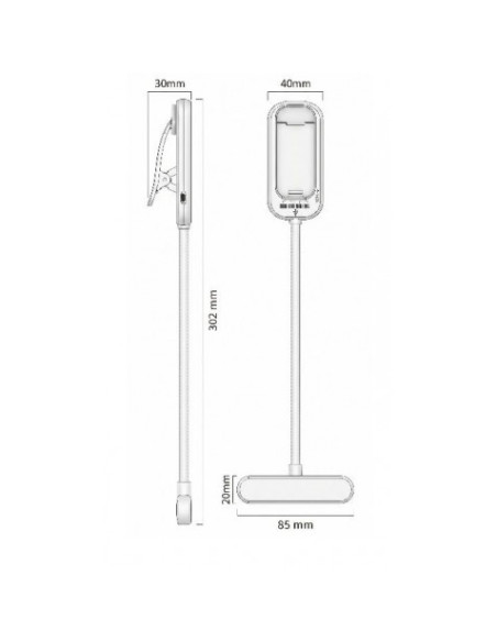 MINI FLEXO PINZA DE LECTURA LED RECARGABLE F.BRIGHT