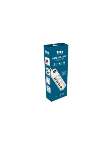 BASE MULTIPLE 4 ENCHUFES CON INTERRUPTORES