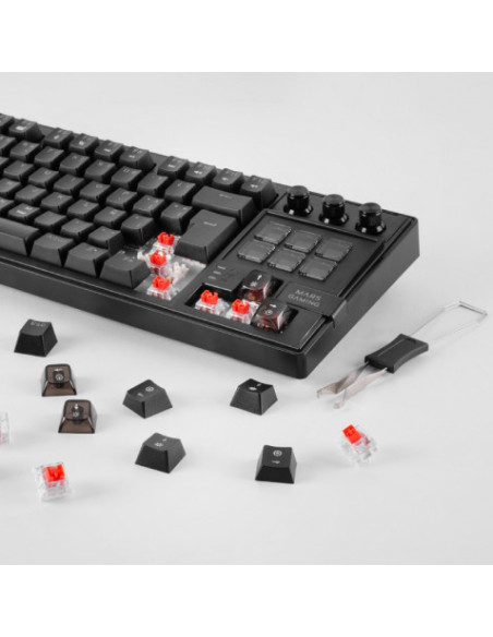 TECLADO MECANICO MARS GAMING CON SMART DECK NEGRO MK-MASTER