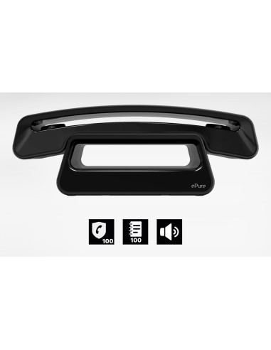 Alcatel ePure3 Iconic Teléfono DECT Identificador de llamadas Negro
