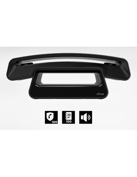 Alcatel ePure3 Iconic Teléfono DECT Identificador de llamadas Negro