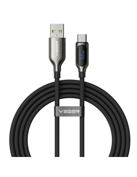 VEGER AC1-XHJ cable USB USB 2.0 1,2 m USB A USB C 0,48 Gbit/s 66 W Negro