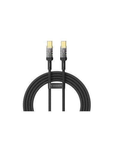 Veger Cable USB-C a USB-C Negro 1.5 m Carga rápida 240W