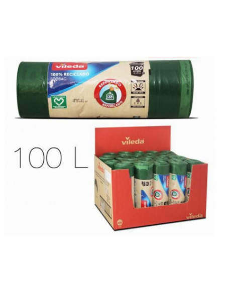 PACK 10 BOLSAS BASURAS ECO 100 LITROS VILEDA