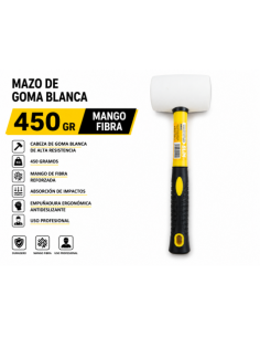 MAZO DE GOMA BLANCO 450GR. MANGO FIBRA BLIM