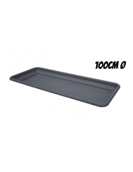 BANDEJA PARA MACETA 100CM ANTRACITA ARTPLAST