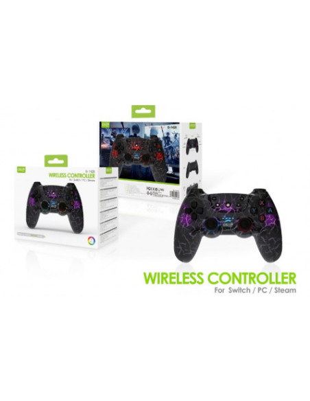 GAMEPAD INALAMBRICO PARA PC/SWITCH/STEAM G-1428 GREEN