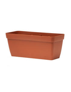 MACETA RECTANGULAR 40CM TERRACOTA CON DEPOSITO DE AGUA ARTPLAST
